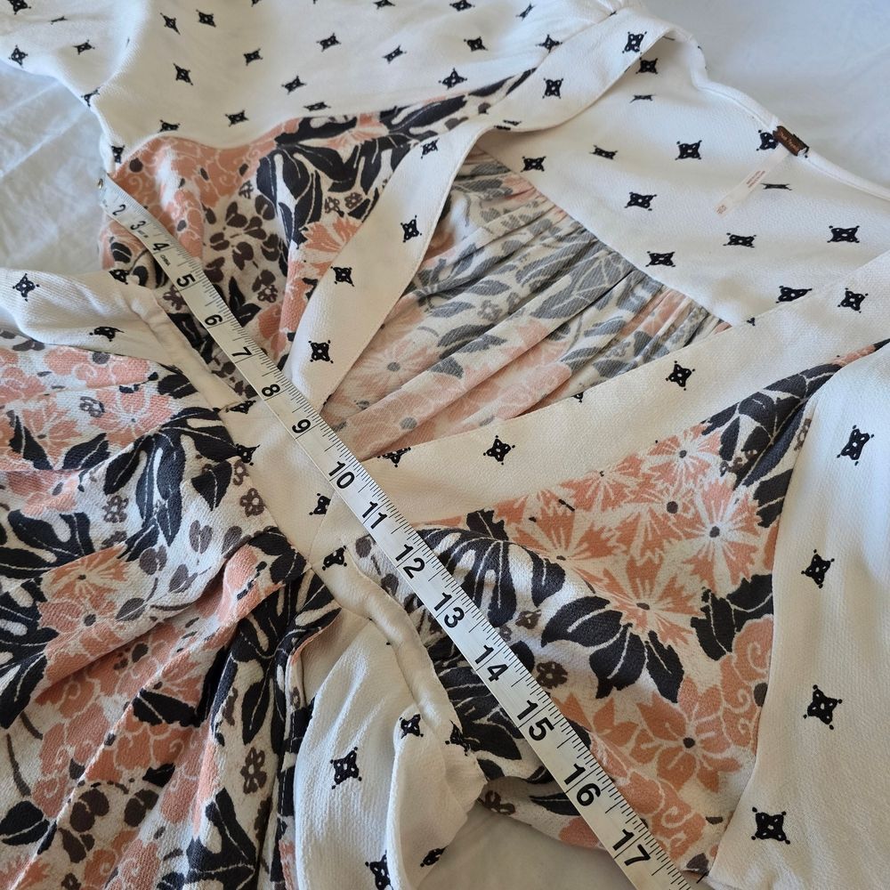 Free People White and Pink Floral Mini Dress - Picture 13 of 15
